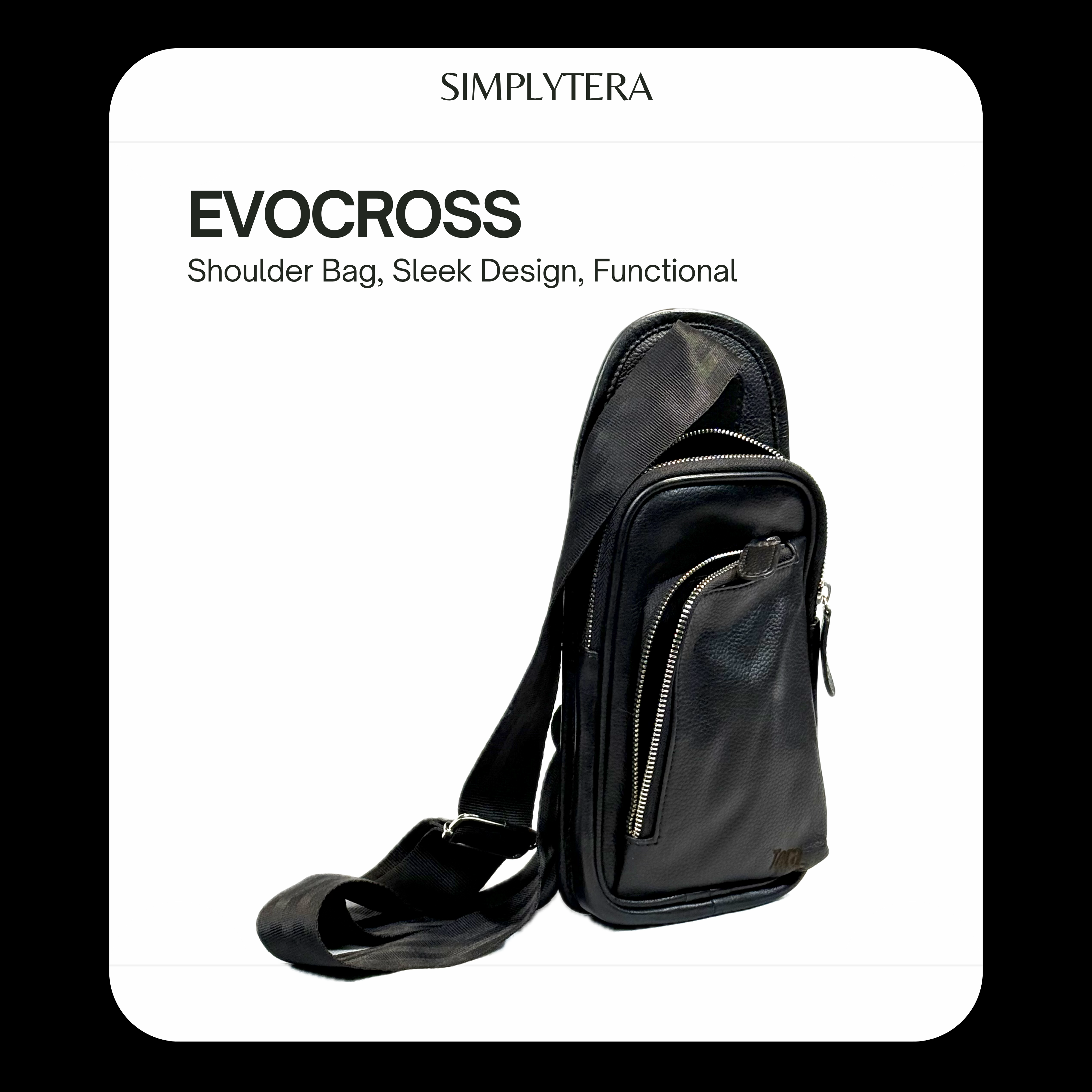 EVOCROSS Crossbody Shoulder Bag – Sleek, Functional & Compact Everyday Bag for Men & Women